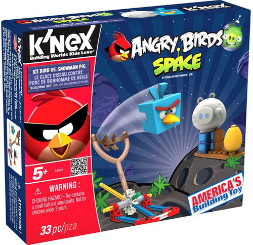 KNEX Angry Birds Ice Bird vs. Snowman Pig Set 72003 - ToyWiz