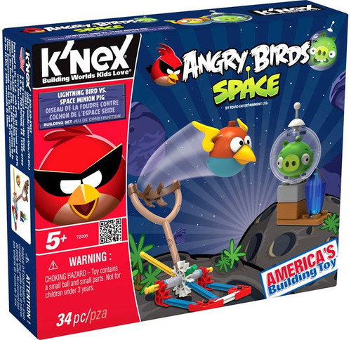 KNEX Angry Birds Lightning Bird vs. Space Minion Pig Set 72005