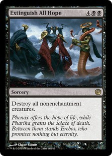 MtG Journey Into Nyx Rare Extinguish All Hope #68