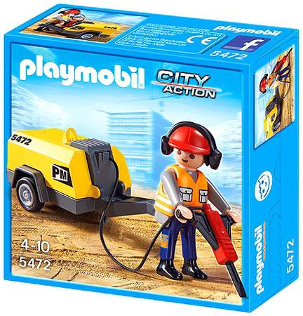 Playmobil City Action Construction Worker Jack Hammer Set 5472