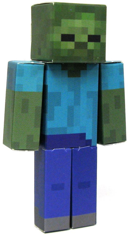 Minecraft Zombie Papercraft Single Piece Jazwares - ToyWiz