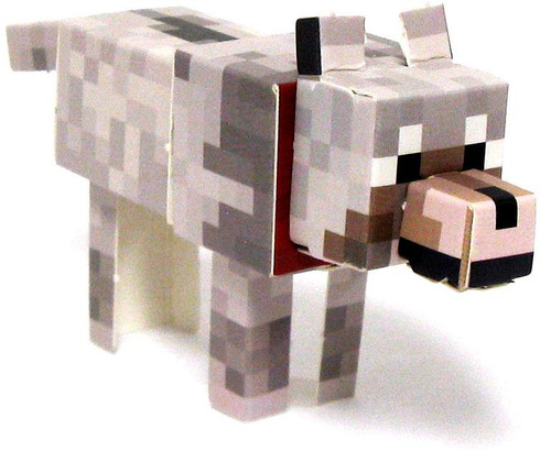 minecraft baby wolf papercraft