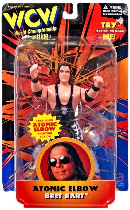 WWE Wrestling WCW Bret Hart Action Figure Atomic Elbow Toymakers