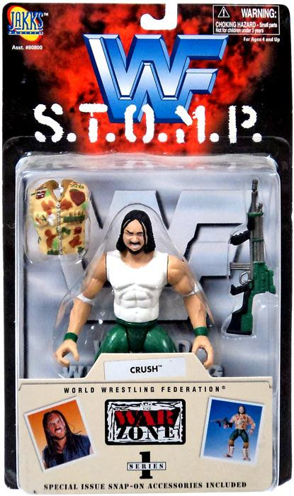 WWE Wrestling WWF S.T.O.M.P. Series 1 Crush Action Figure Jakks