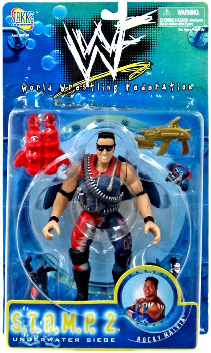 WWE Wrestling WWF S.T.O.M.P. Underwater Seige Series 2 Rocky 