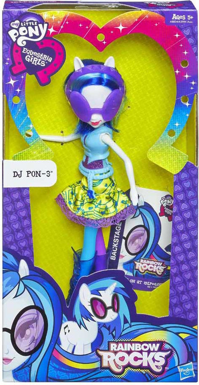 Muñeca My Little Pony Equestria Girls DJ PON-3 – Edición Neon Rainbow Rocks, Coleccionable
