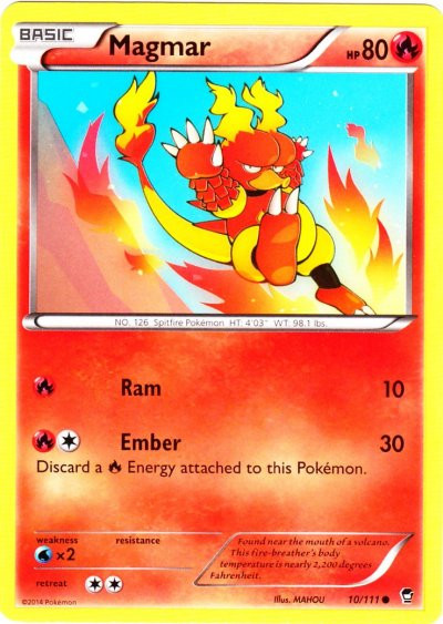 magmar pokemon card value 2016 (g1-16) Fire / 80 / Basic Attack 1 Pokemon X Y Furious Fists