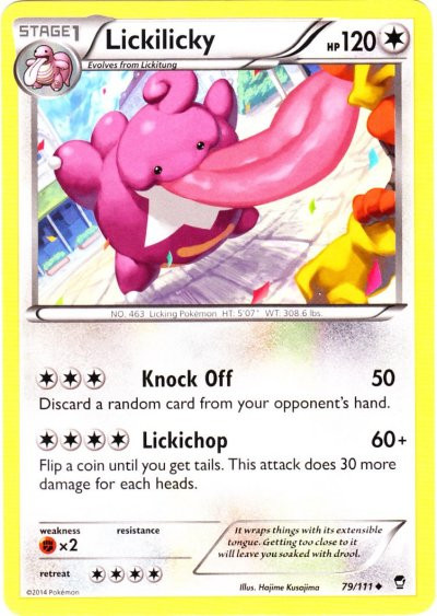 pokemon lickilicky card Pokemon X Y Furious Fists Single Card Uncommon Lickilicky 79