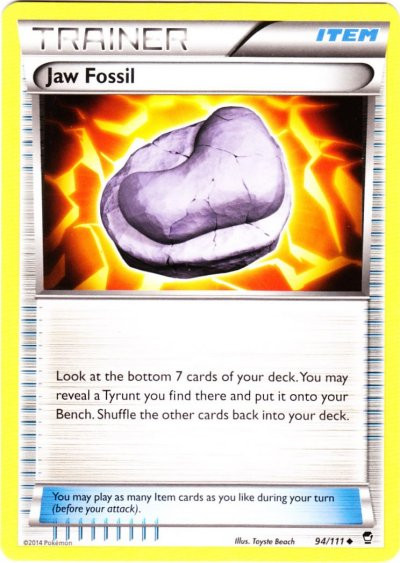 Pokemon X Y Furious Fists Single Card Uncommon Jaw Fossil 94 - ToyWiz