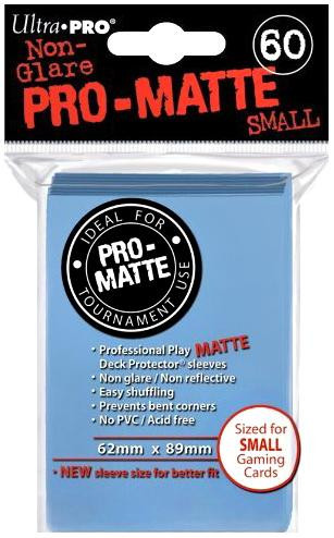 Ultra Pro Card Supplies Non-Glare Pro-Matte Light Blue Small Card Sleeves  60 Count - ToyWiz