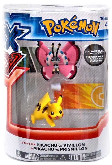 Pokemon XY Pikachu vs. Vivillon Figure 2-Pack TOMY, Inc. - ToyWiz