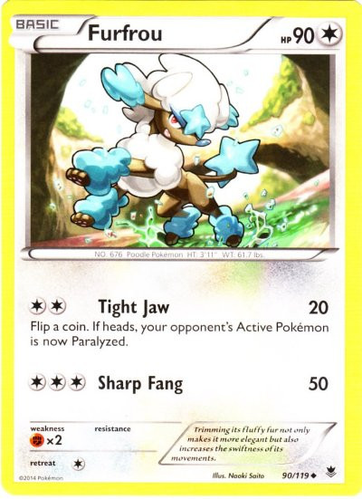 pokemon furfrou card - (87) Evolves from null Type Furfrou (Mega Rising #207/331, 2-Diamonds)