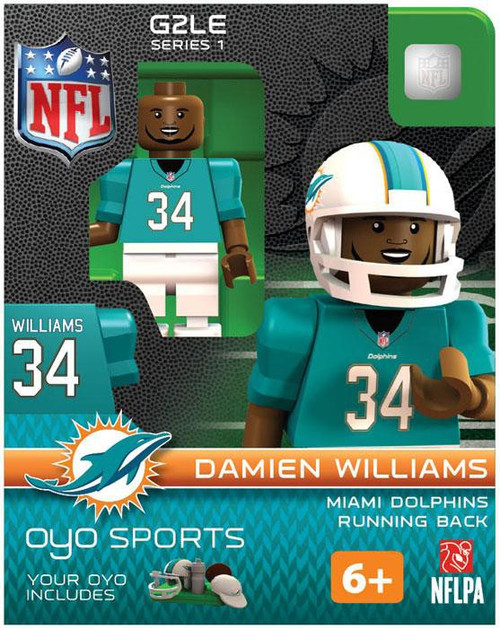 NFL Miami Dolphins NFL Generation 2 Series 1 Damien Williams Minifigure OYO  - ToyWiz