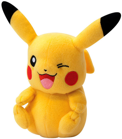 pikachu winking plush