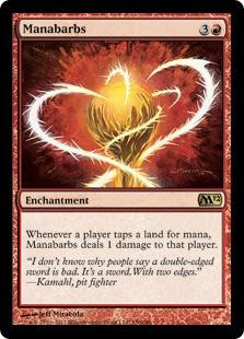 Magic The Gathering 2012 Core Set Single Card Rare Manabarbs 150 FOIL - ToyWiz Magic The Gathering 2012 Core Set Single Card Rare Manabarbs 150 FOIL - ToyWiz
