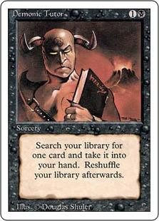 Magic The Gathering Revised Single Card Uncommon Demonic Tutor Moderately  Played - ToyWiz