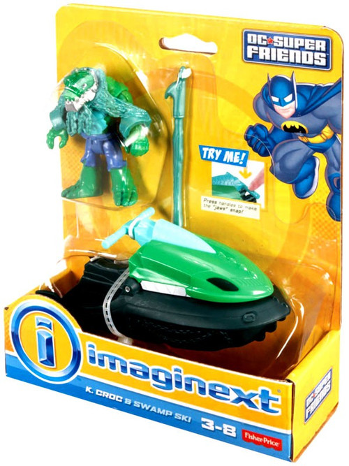 Fisher Price DC Super Friends Imaginext K. Croc Swamp Ski 3 Figure