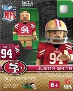 NFL San Francisco 49ers NFL Generation 2 Series 1 Justin Smith Minifigure  OYO - ToyWiz