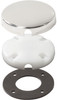 Blue Sea Side Entry CableClam White Max Cable Dia 0.28in With Stainless Steel Cover 1007100-BSS