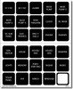 Blue Sea 4218 Label Kit DC H2O 30 Square Black V2 4218-BSS