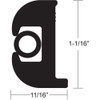 TACO Flex Vinyl Rub Rail Kit - Black w/Black Insert - 50' - 1-1/16" V11-0809BBK50-2