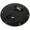 Sea-Dog Quarter-Turn Smooth Deck Plate w/Internal Collar - Black - 4" 336345-1