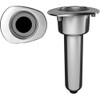 Mate Series Elite Screwless Stainless Steel 0&deg; Rod &amp; Cup Holder - Drain - Oval Top C2000DS