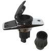 Perko Locking Collar Pole Light Mounting Base - 2 Pin - Chrome Plated w/Black Cover 1060PB0DP