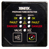 Fireboy-Xintex Propane Fume Detector &amp; Alarm w/2 Plastic Sensors &amp; Solenoid Valve - Square Black Bezel Display P-2BS-R