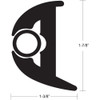 TACO Flex Vinyl Rub Rail Kit - Black w/Black Insert - 50' - 1-7/8" X 1-3/8" V11-3426BBK50-2