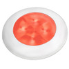 Hella Marine Slim Line LED 'Enhanced Brightness' Round Courtesy Lamp - Red LED - White Plastic Bezel - 12V 980507241
