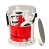 Shurhold 5 Gallon White Bucket Kit - Includes Bucket, Caddy, Grate Seat, Buff Magic, Pro Polish Brite Wash, SMC &amp; Serious Shine 2465