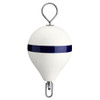 Polyform 13.5" CM Mooring Buoy w/SS Iron - White Blue Stripe CM-2SS W-STR