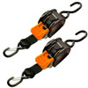 CargoBuckle Mini G3 Retractable Tie-Down w/ Dual S-Hooks 1" x 72" - Pair F111640