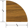 Whitecap Teak Quarter Round Molding Small - 5' 60851