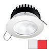 i2Systems Apeiron PRO A506 - 6W Spring Mount Light - Round - Cool White &amp; Red - White Finish A506-31AAG-H