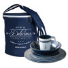 Marine Business Melamine Tableware Set &amp; Basket - SAILOR SOUL - Set of 24 14144