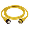 Marinco 50AMP 125/250V Shore Power Cable - 12&#39; - Yellow 6152SPP-12SC