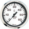Faria Spun Silver 4" Tachometer (6000 RPM) (Gas Inboard &amp; I/O) 36004