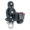 Harken 45mm Single Aluminum Element Fiddle Block w/Swivel &amp; 150 Cam Cleat 6235