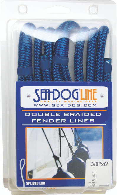 Sea Dog Marine Double Braid Fender Line 3/8 X6' Navy (302110006Nv-1)