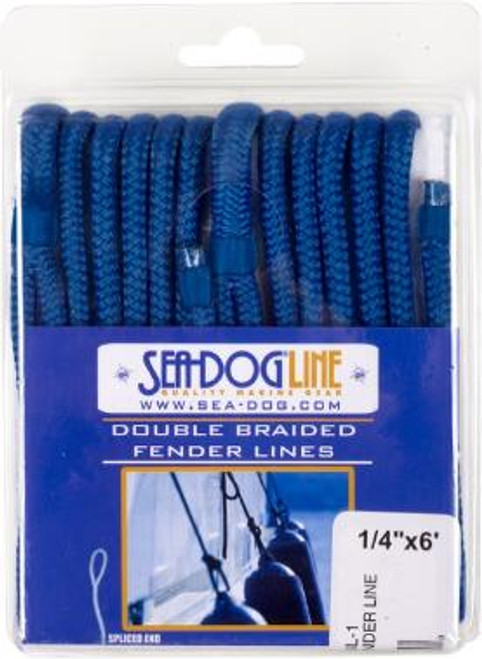 Sea Dog Marine 2 Braid Fender Line 1/4 X6' - Sea-Dog Line (302106006G/W-1)