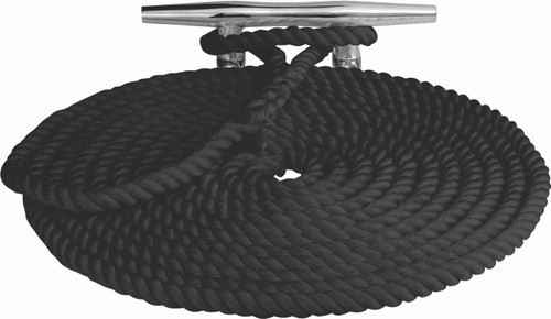 Sea Dog Marine Twisted Nylon Line 3/8"X10' Black (301110010Bk-1)