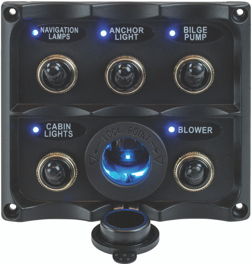 Sea Dog Marine Nylon Switch Panl Ip68 5 Toggles (424627-1)