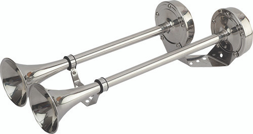 Sea Dog Marine Dual Trumpet Horn Stainless Steel (431520-1)