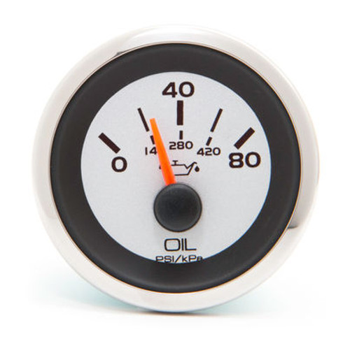 Sea Star Solutions Oil Pressure Argent 0-80 Psi (65526P)