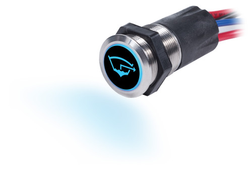 Blue Sea 4180 15A Push Button Backlit Switch Off-On 4180-BSS