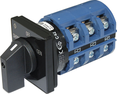Blue Sea Rotary Switch 240VAC 65 Amp Off + 2 Position 9019-BSS