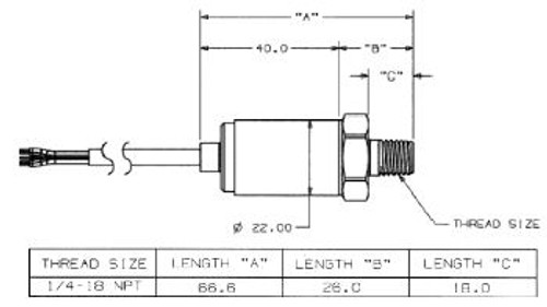 Maretron 0-5 PSI Transducer PT-0-5PSI-01