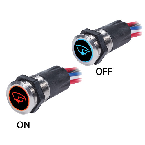 Blue Sea 4180 Backlit Push Button Switch OFF/ON - 15A 4180